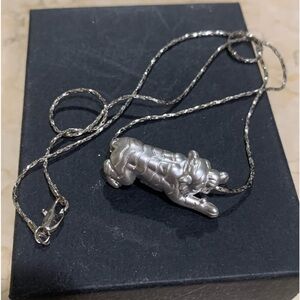 925 Sterling Silver tiger pendant necklace. Absolutely beautiful. Brand new.